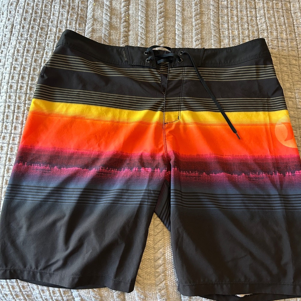 Hurley Men's Vibrant Striped Swim Shorts